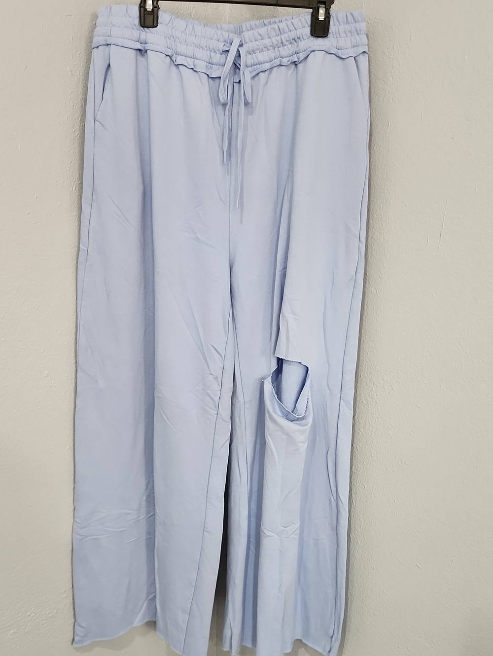 Zenana Outfitters Light Blue Elastic Waist Pants.